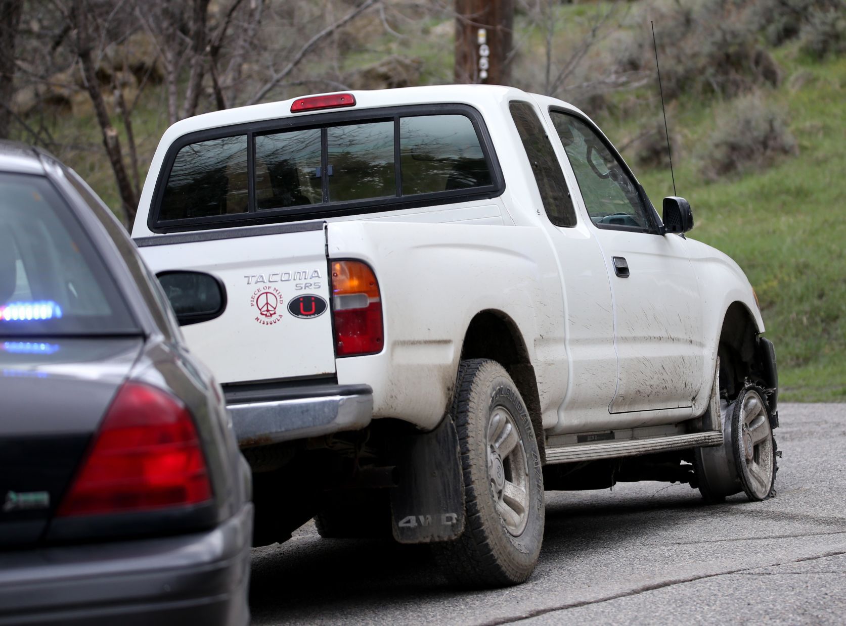 A suspected stolen truck